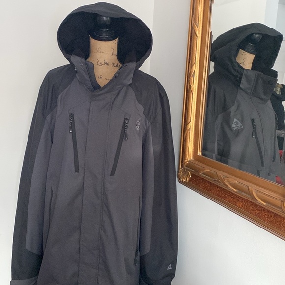 Gerry Weber Men`s Size XXL Hooded Jacket Water Resistant Slate Black - Picture 12 of 12